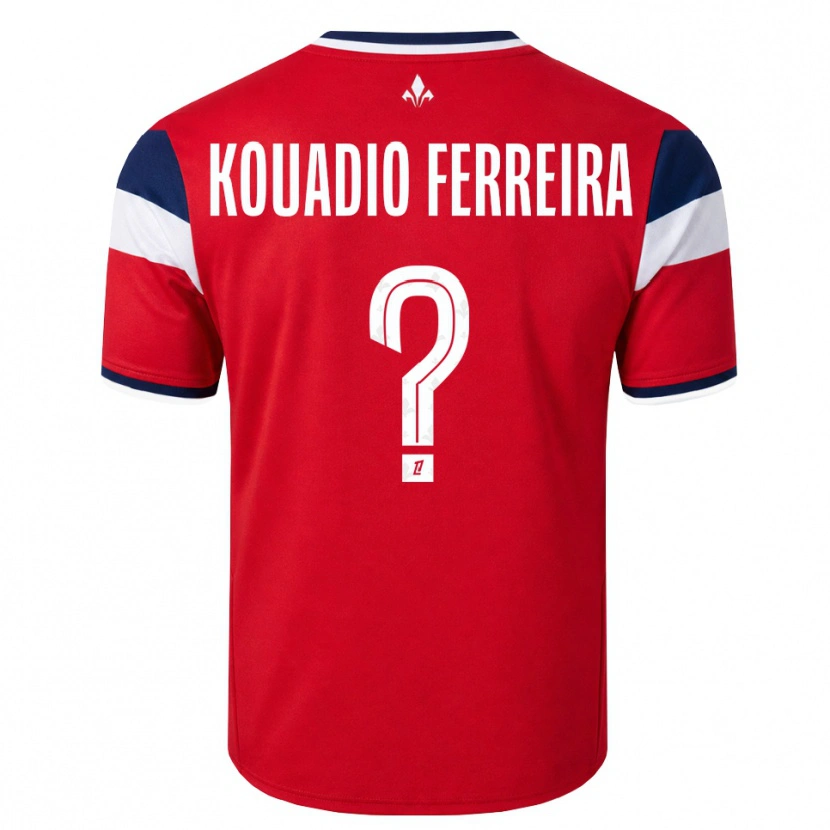 Danxen Heren Wilfrid Kouadio Ferreira #0 Rood Wit Koninklijk Blauw Thuisshirt Thuistenue 2026/27 T-Shirt