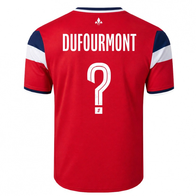 Danxen Heren Eléa Dufourmont #0 Rood Wit Koninklijk Blauw Thuisshirt Thuistenue 2026/27 T-Shirt