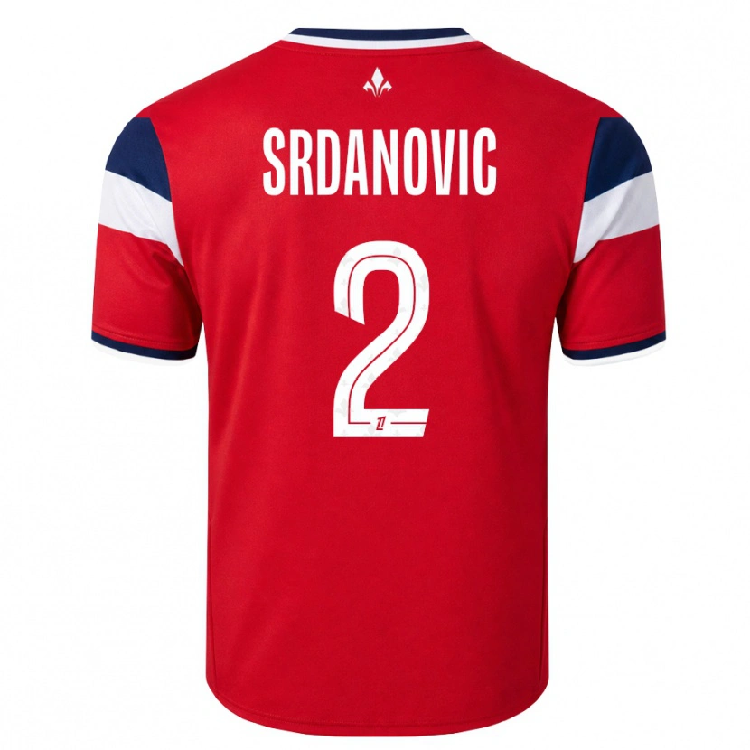 Danxen Heren Loun Srdanovic #2 Rood Wit Koninklijk Blauw Thuisshirt Thuistenue 2026/27 T-Shirt