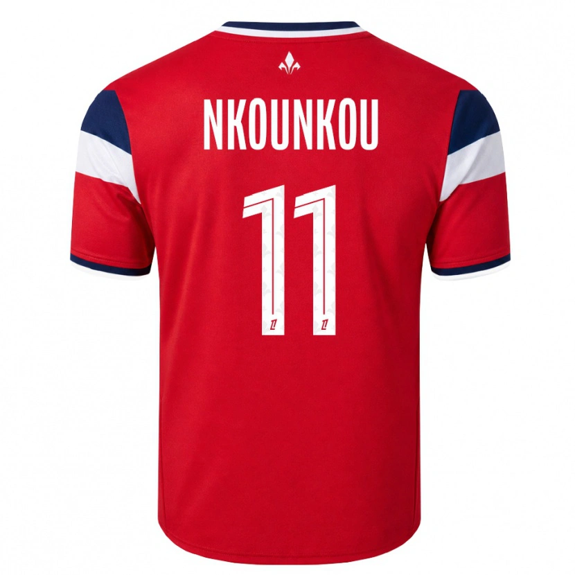 Danxen Heren Evrack Nkounkou #11 Rood Wit Koninklijk Blauw Thuisshirt Thuistenue 2026/27 T-Shirt