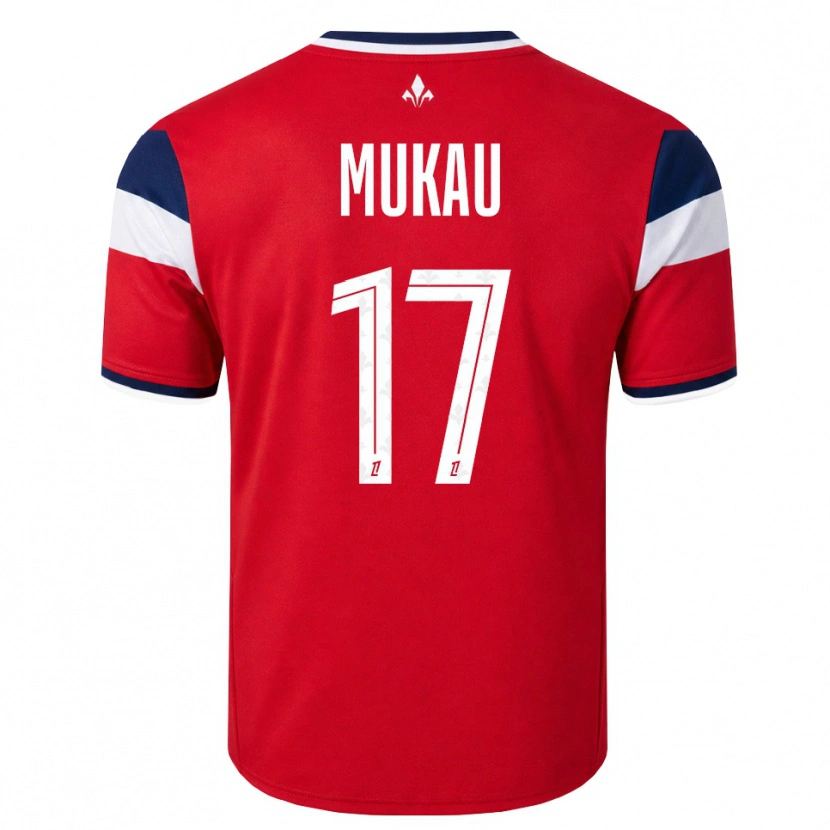 Danxen Heren Ngal'ayel Mukau #17 Rood Wit Koninklijk Blauw Thuisshirt Thuistenue 2026/27 T-Shirt