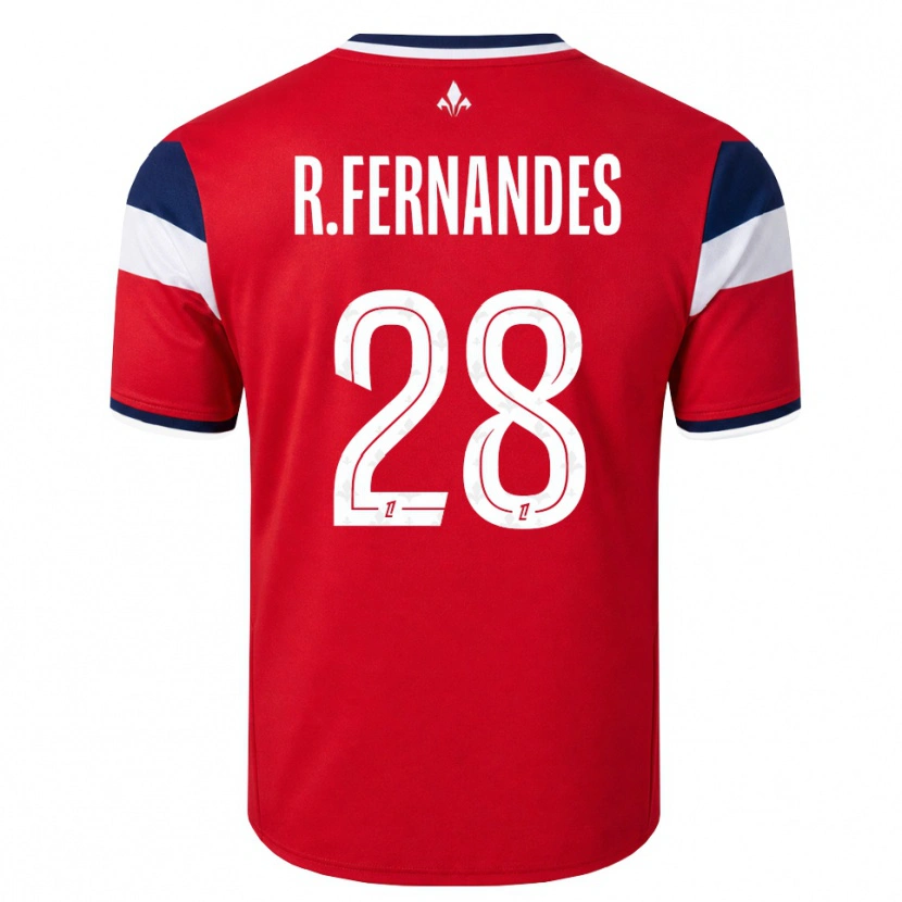 Danxen Heren Rafael Fernandes #28 Rood Wit Koninklijk Blauw Thuisshirt Thuistenue 2026/27 T-Shirt