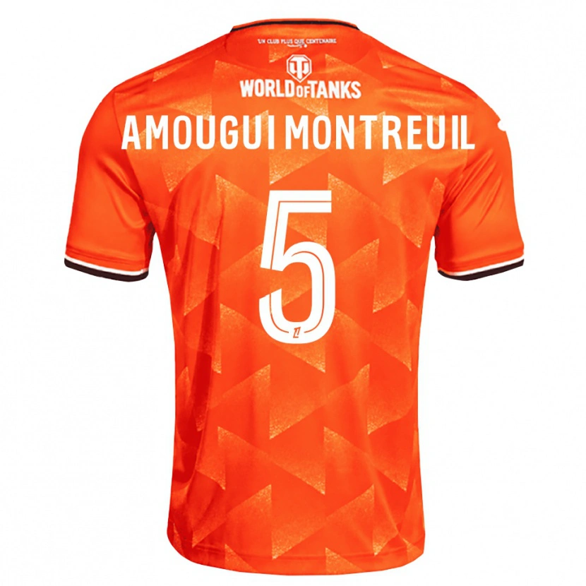 Danxen Heren Maceo Amougui Montreuil #5 Oranje Wit Zwart Thuisshirt Thuistenue 2026/27 T-Shirt