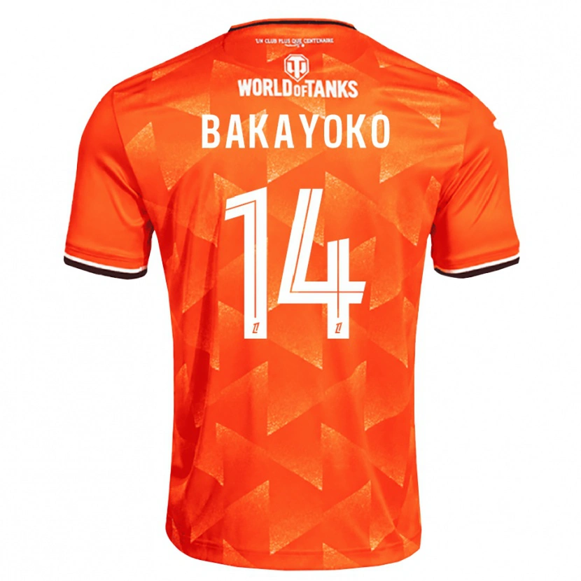 Danxen Heren Tiemoué Bakayoko #14 Oranje Wit Zwart Thuisshirt Thuistenue 2026/27 T-Shirt