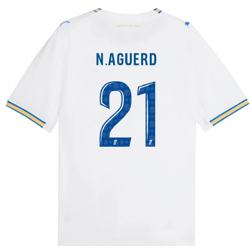 Danxen Heren Nayef Aguerd #21 Dodgerblauw Wit Thuisshirt Thuistenue 2026/27 T-Shirt