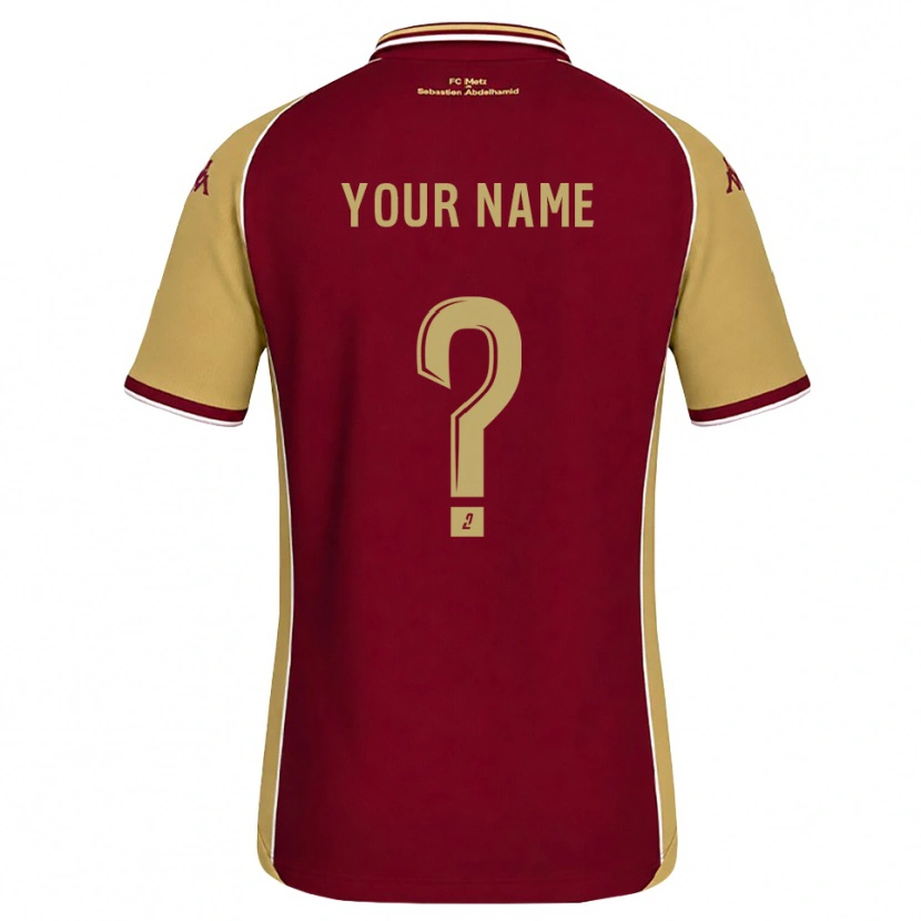 Danxen Heren Uw Naam #0 Goudenrood Donkerrood Thuisshirt Thuistenue 2026/27 T-Shirt
