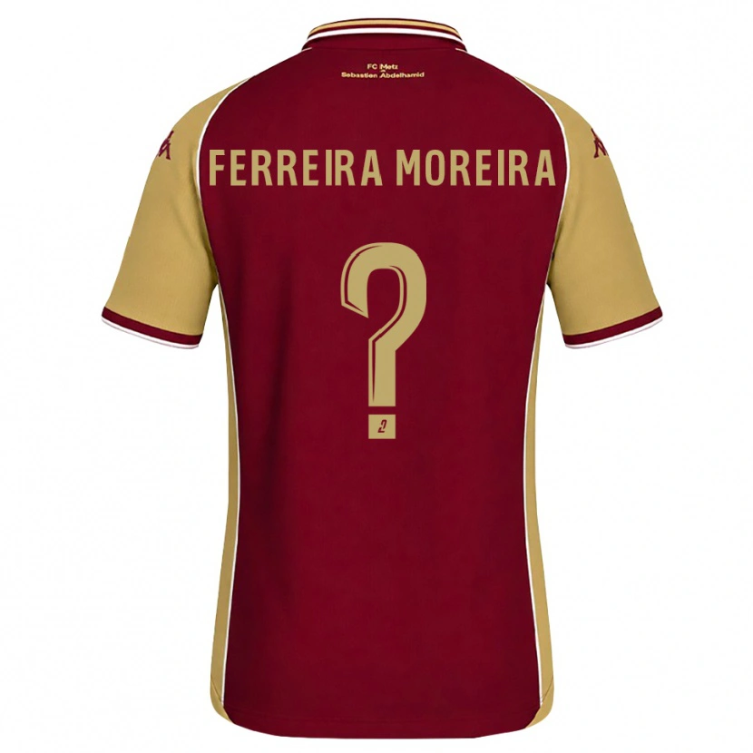 Danxen Heren Ruben Ferreira Moreira #0 Goudenrood Donkerrood Thuisshirt Thuistenue 2026/27 T-Shirt