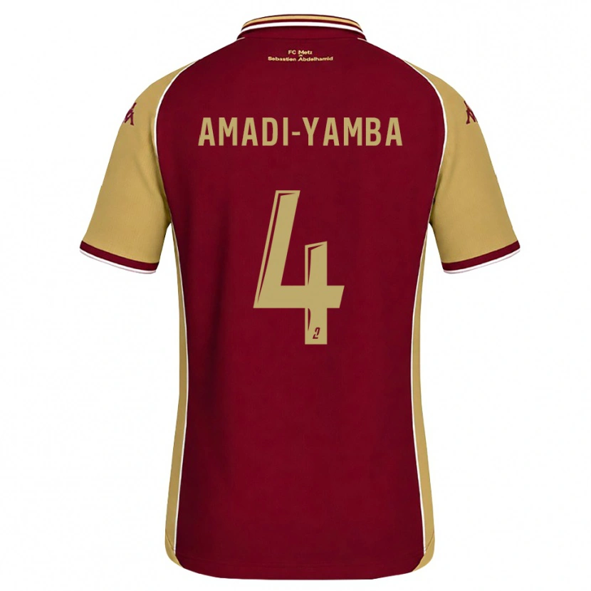 Danxen Heren Nelson Amadi-Yamba #4 Goudenrood Donkerrood Thuisshirt Thuistenue 2026/27 T-Shirt