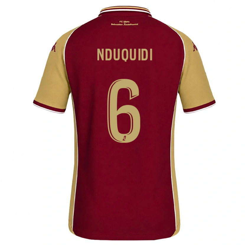Danxen Heren Joseph Nduquidi #6 Goudenrood Donkerrood Thuisshirt Thuistenue 2026/27 T-Shirt