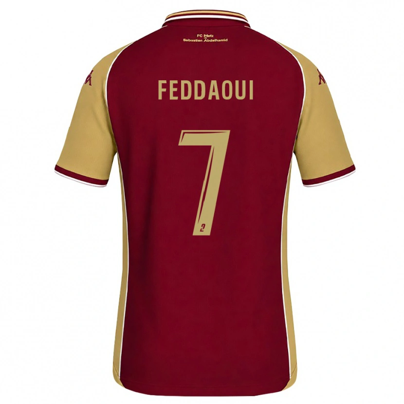 Danxen Heren Leina Feddaoui #7 Goudenrood Donkerrood Thuisshirt Thuistenue 2026/27 T-Shirt