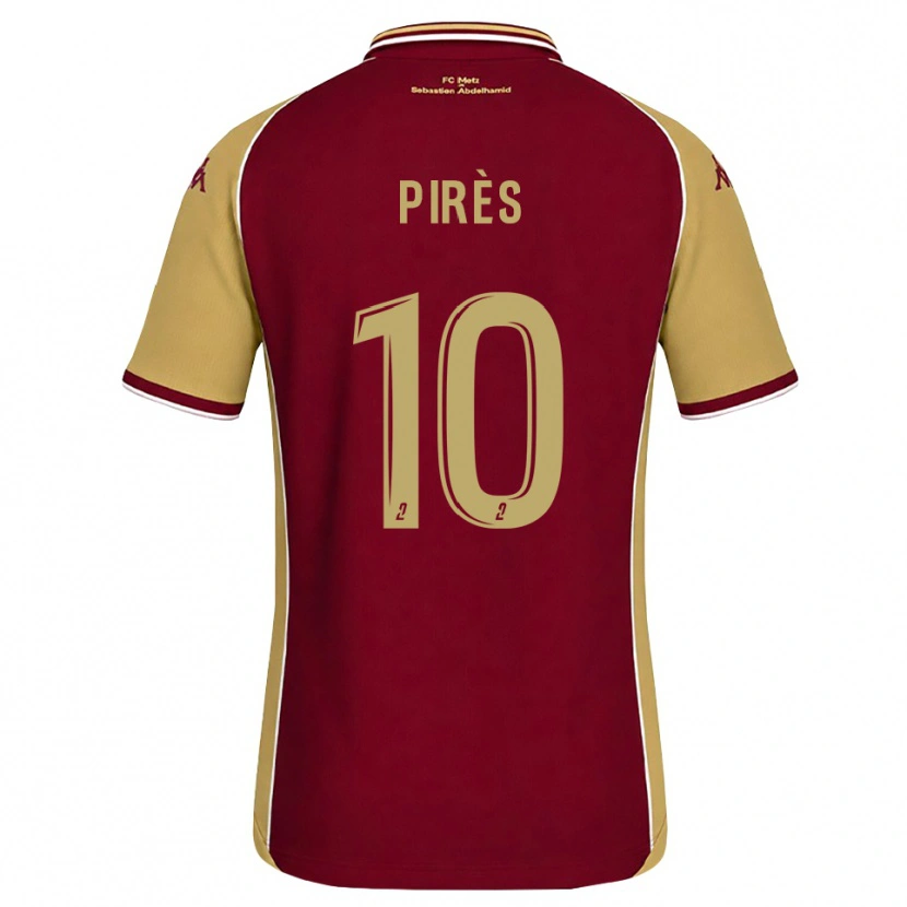 Danxen Heren Théo Pirès #10 Goudenrood Donkerrood Thuisshirt Thuistenue 2026/27 T-Shirt