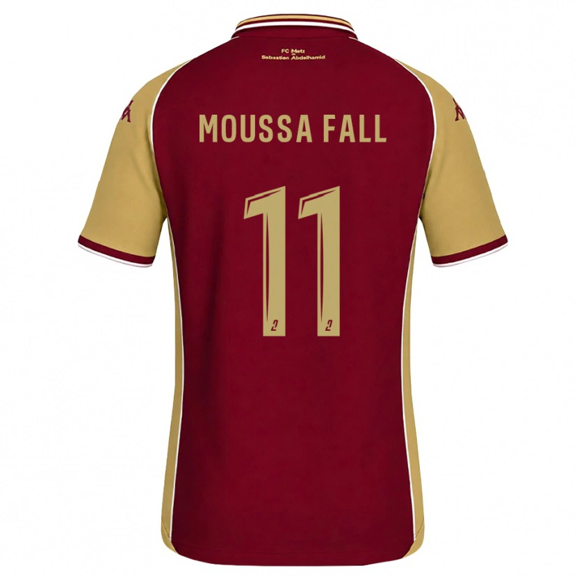 Danxen Heren Pape Moussa Fall #11 Goudenrood Donkerrood Thuisshirt Thuistenue 2026/27 T-Shirt