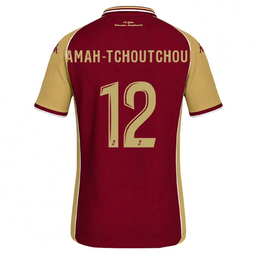 Danxen Heren Marco Amah-Tchoutchoui #12 Goudenrood Donkerrood Thuisshirt Thuistenue 2026/27 T-Shirt