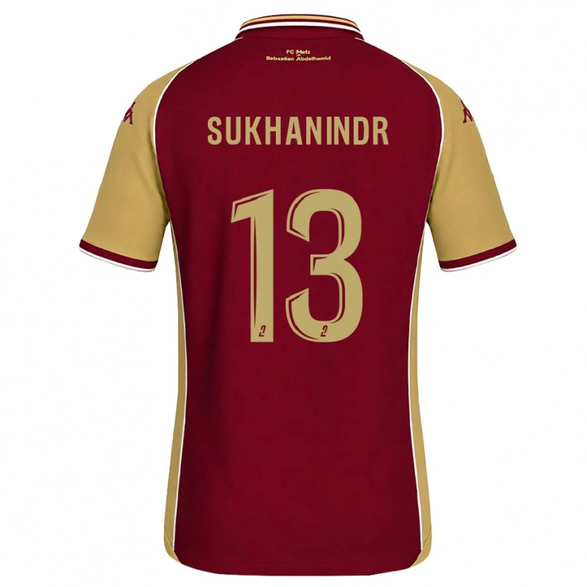Danxen Heren Suparith Sukhanindr #13 Goudenrood Donkerrood Thuisshirt Thuistenue 2026/27 T-Shirt