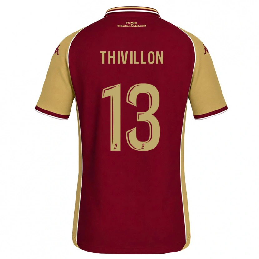 Danxen Heren Lina Thivillon #13 Goudenrood Donkerrood Thuisshirt Thuistenue 2026/27 T-Shirt