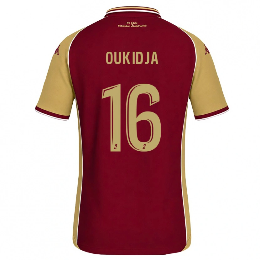 Danxen Heren Alexandre Oukidja #16 Goudenrood Donkerrood Thuisshirt Thuistenue 2026/27 T-Shirt