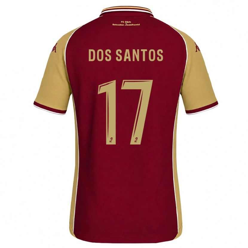 Danxen Heren Tahirys Dos Santos #17 Goudenrood Donkerrood Thuisshirt Thuistenue 2026/27 T-Shirt