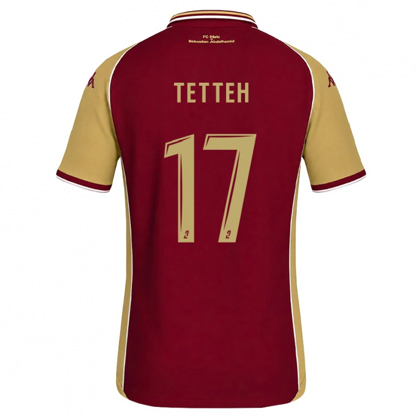 Danxen Heren Benjamin Tetteh #17 Goudenrood Donkerrood Thuisshirt Thuistenue 2026/27 T-Shirt