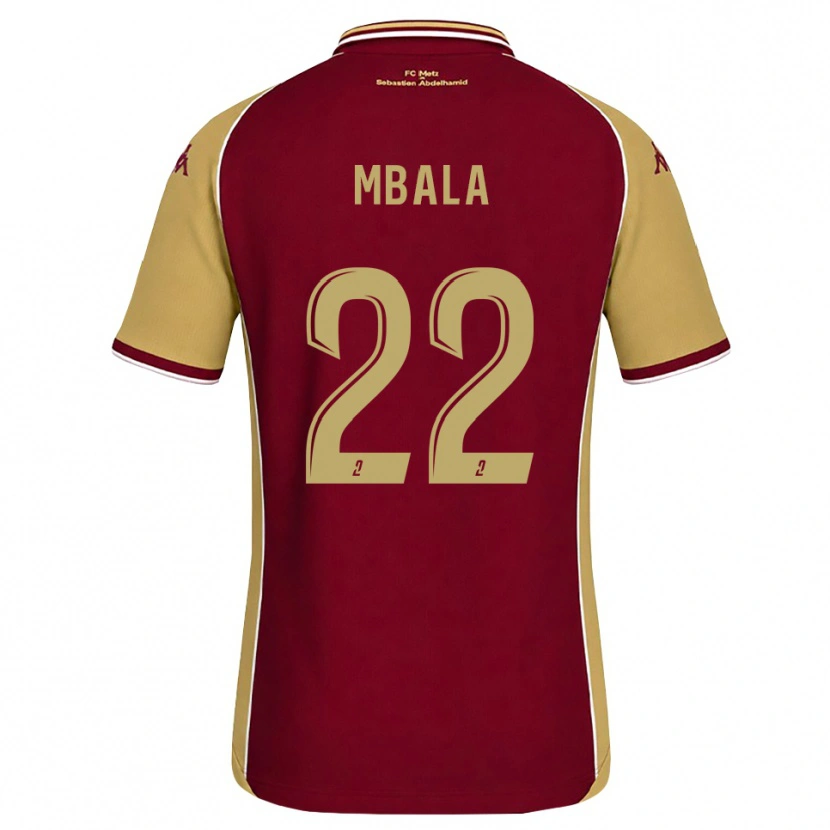 Danxen Heren Nathan Mbala #22 Goudenrood Donkerrood Thuisshirt Thuistenue 2026/27 T-Shirt