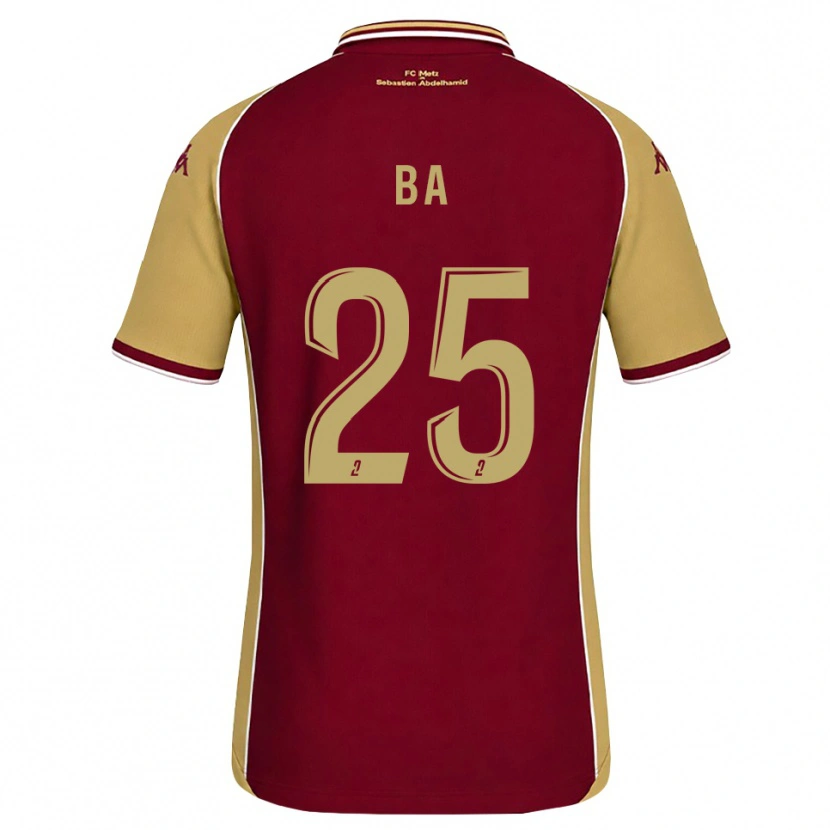 Danxen Heren Abdoulaye Ba #25 Goudenrood Donkerrood Thuisshirt Thuistenue 2026/27 T-Shirt