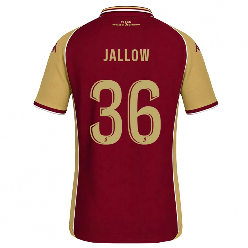 Danxen Heren Ablie Jallow #36 Goudenrood Donkerrood Thuisshirt Thuistenue 2026/27 T-Shirt