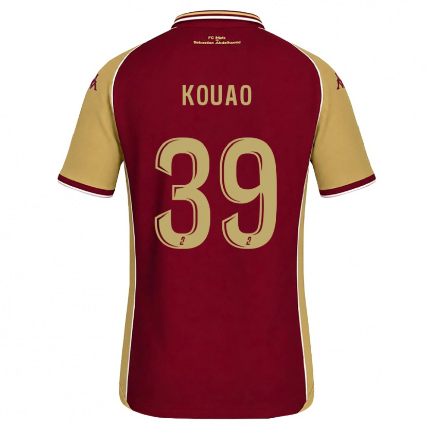 Danxen Heren Koffi Kouao #39 Goudenrood Donkerrood Thuisshirt Thuistenue 2026/27 T-Shirt