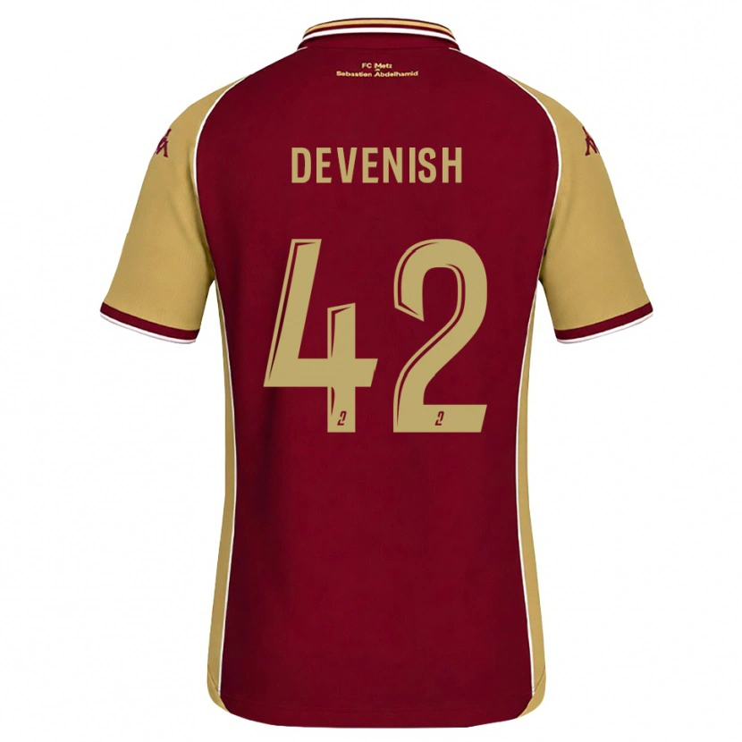 Danxen Heren Cristian Devenish #42 Goudenrood Donkerrood Thuisshirt Thuistenue 2026/27 T-Shirt
