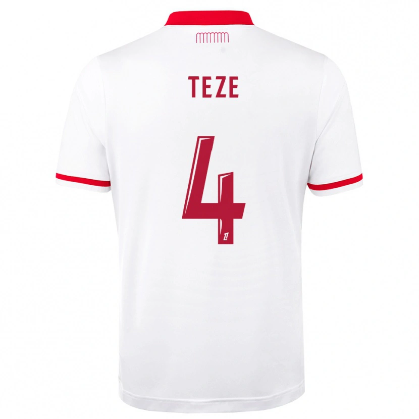 Danxen Heren Jordan Teze #4 Rood Wit Thuisshirt Thuistenue 2026/27 T-Shirt