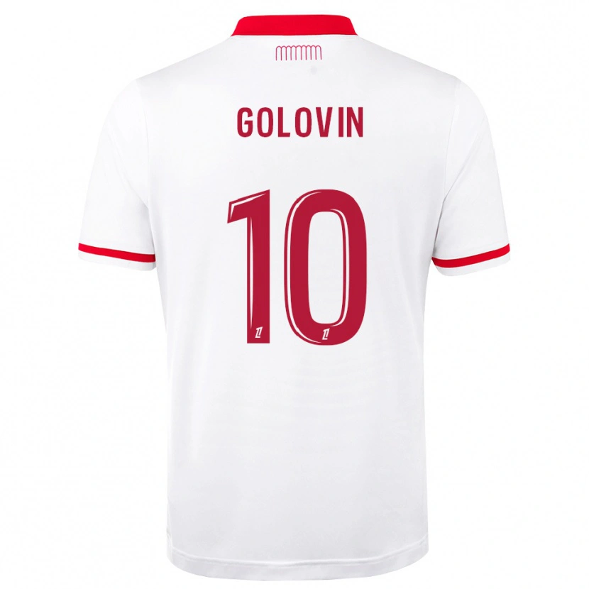 Danxen Heren Aleksandr Golovin #10 Rood Wit Thuisshirt Thuistenue 2026/27 T-Shirt