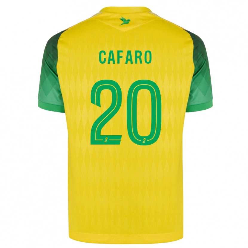 Danxen Heren Mathieu Cafaro #20 Geel Groen Rood Thuisshirt Thuistenue 2026/27 T-Shirt