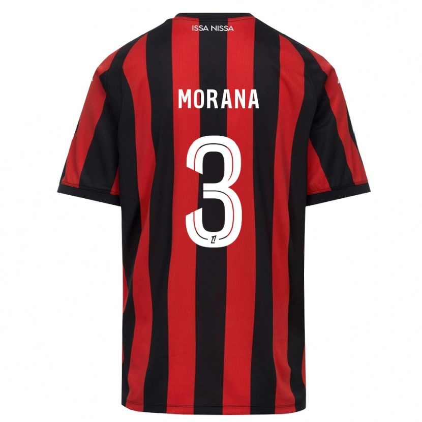 Danxen Heren Djelan Morana #3 Rood Zwart Wit Thuisshirt Thuistenue 2026/27 T-Shirt