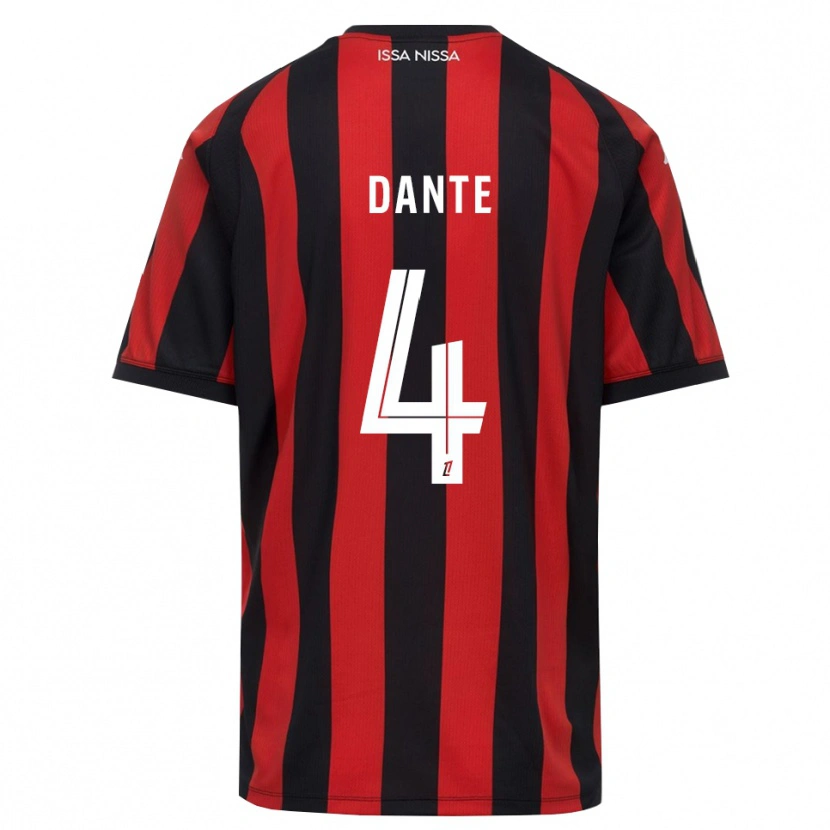 Danxen Heren Dante #4 Rood Zwart Wit Thuisshirt Thuistenue 2026/27 T-Shirt