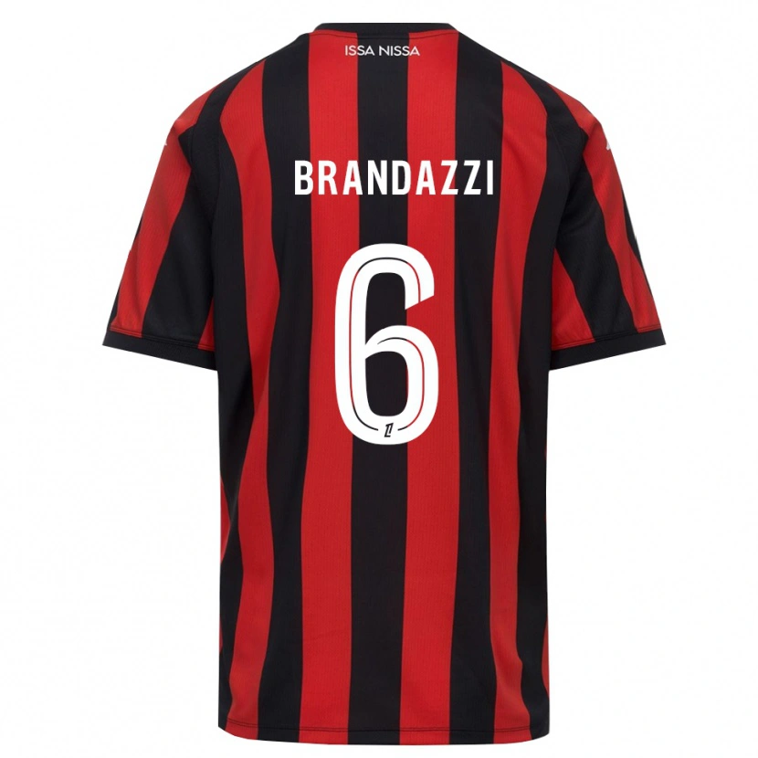 Danxen Heren Fiona Brandazzi #6 Rood Zwart Wit Thuisshirt Thuistenue 2026/27 T-Shirt
