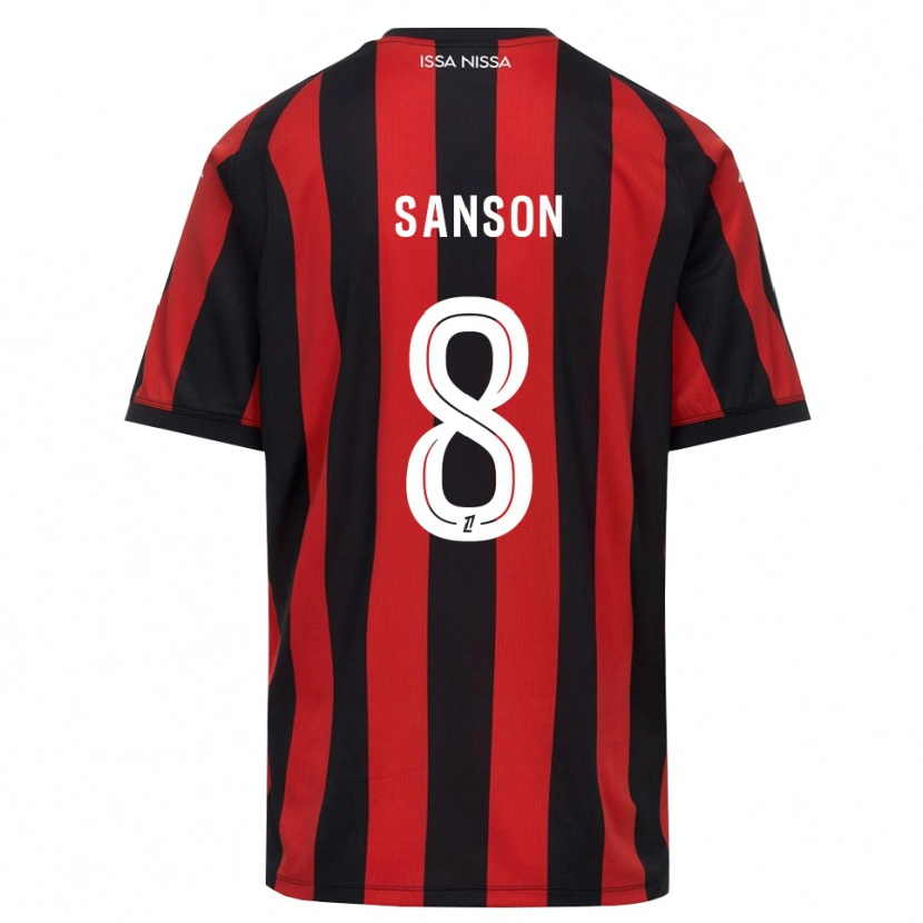 Danxen Heren Morgan Sanson #8 Rood Zwart Wit Thuisshirt Thuistenue 2026/27 T-Shirt