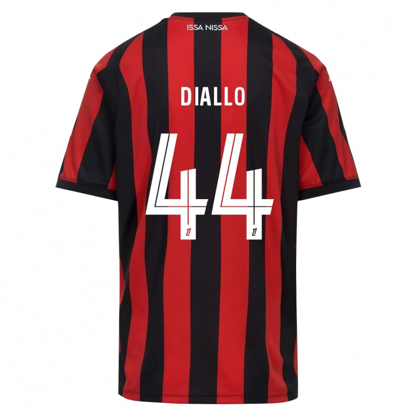 Danxen Heren Zoumana Diallo #44 Rood Zwart Wit Thuisshirt Thuistenue 2026/27 T-Shirt