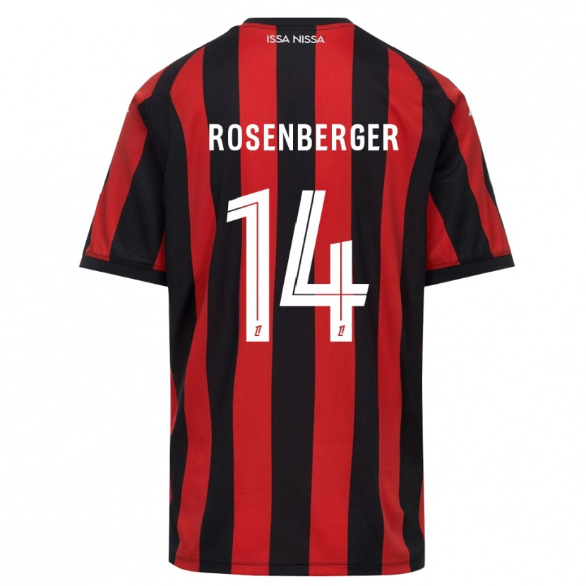 Danxen Heren Léa Rosenberger #14 Rood Zwart Wit Thuisshirt Thuistenue 2026/27 T-Shirt