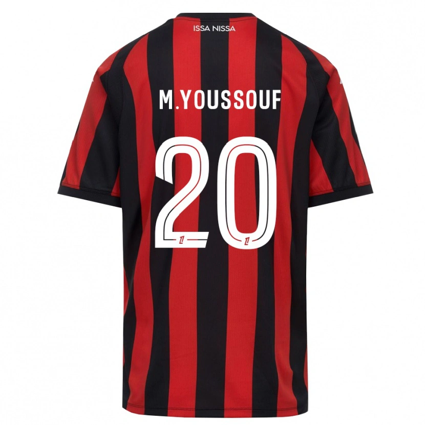 Danxen Heren Mousslim Youssouf #20 Rood Zwart Wit Thuisshirt Thuistenue 2026/27 T-Shirt