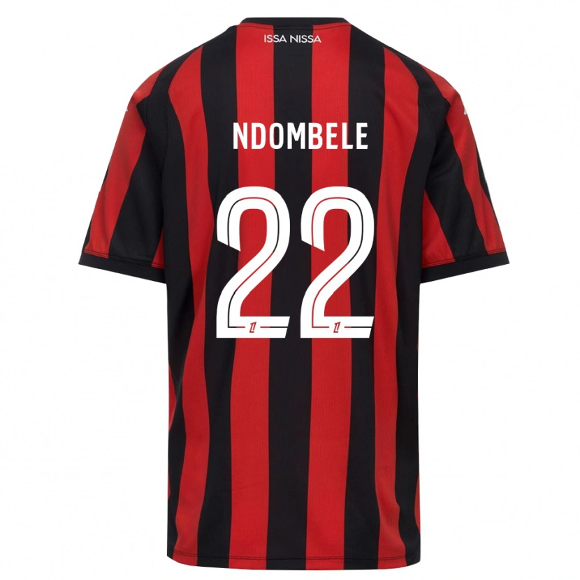 Danxen Heren Tanguy Ndombele #22 Rood Zwart Wit Thuisshirt Thuistenue 2026/27 T-Shirt