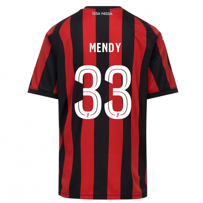Danxen Heren Antoine Mendy #33 Rood Zwart Wit Thuisshirt Thuistenue 2026/27 T-Shirt