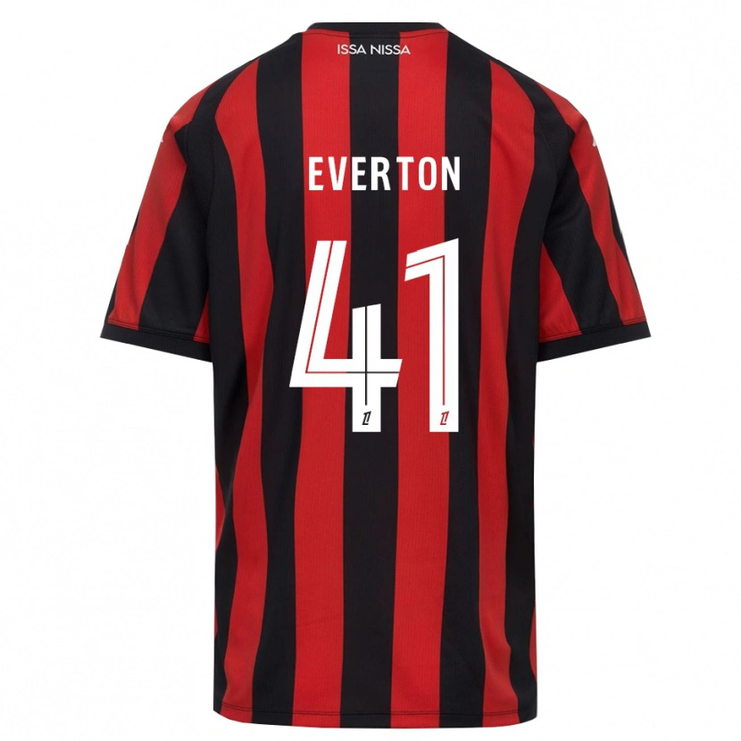 Danxen Heren Everton Pereira Da Silva #41 Rood Zwart Wit Thuisshirt Thuistenue 2026/27 T-Shirt