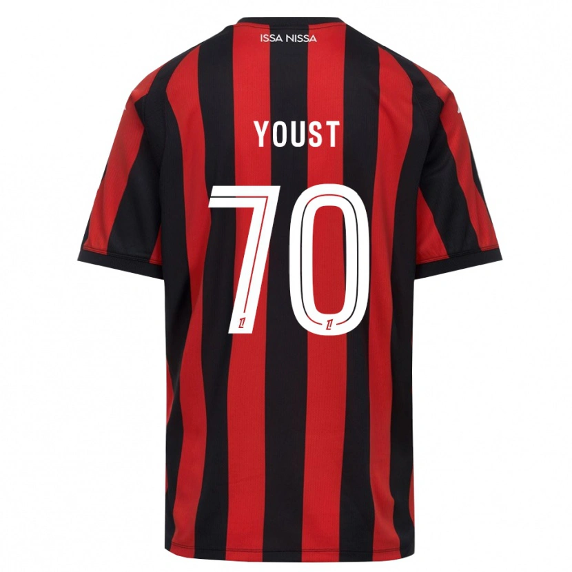 Danxen Heren Matys Youst #70 Rood Zwart Wit Thuisshirt Thuistenue 2026/27 T-Shirt