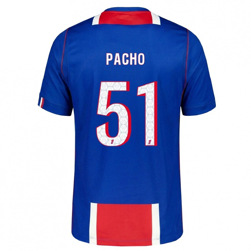 Danxen Heren Willian Pacho #51 Rood Wit Blauw Thuisshirt Thuistenue 2026/27 T-Shirt