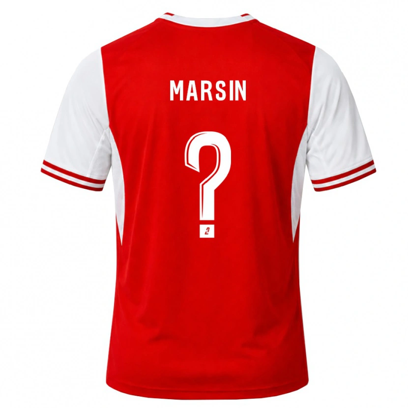 Danxen Heren Antonin Marsin #0 Rood Wit Thuisshirt Thuistenue 2026/27 T-Shirt