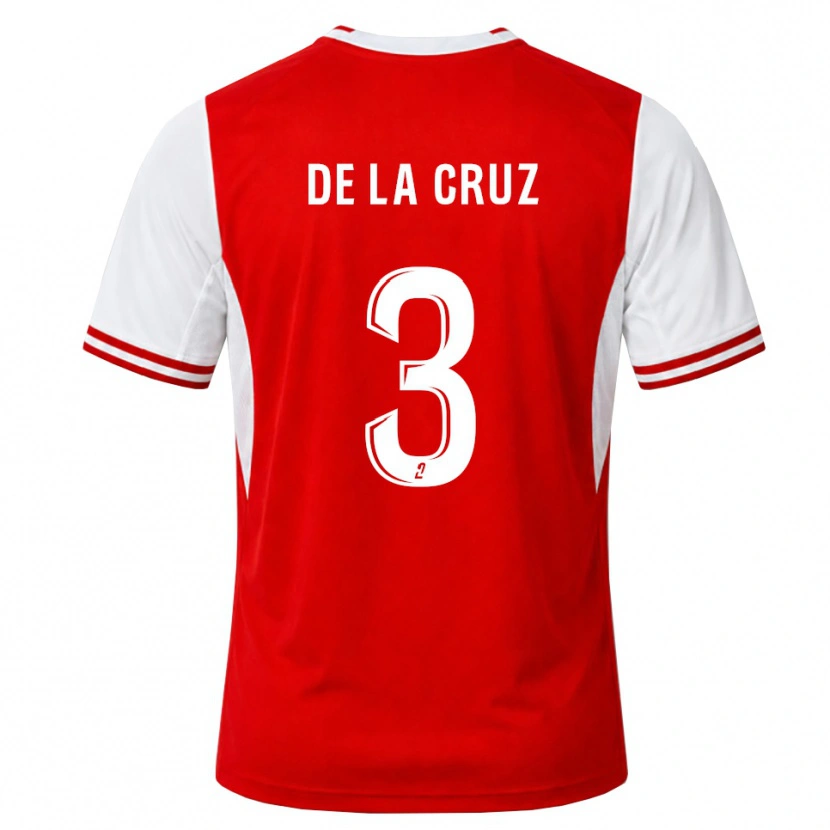 Danxen Heren Maiky De La Cruz #3 Rood Wit Thuisshirt Thuistenue 2026/27 T-Shirt
