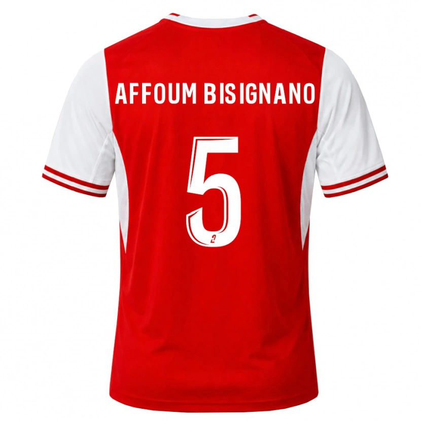 Danxen Heren Layan Affoum Bisignano #5 Rood Wit Thuisshirt Thuistenue 2026/27 T-Shirt