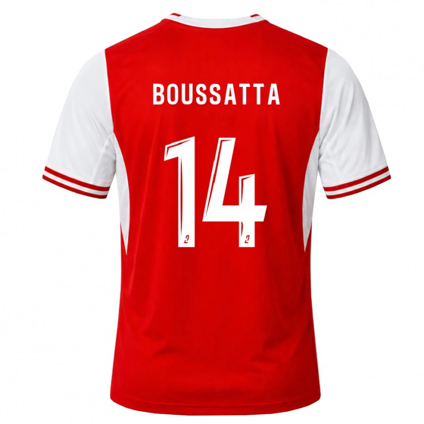 Danxen Heren Naïl Boussatta #14 Rood Wit Thuisshirt Thuistenue 2026/27 T-Shirt