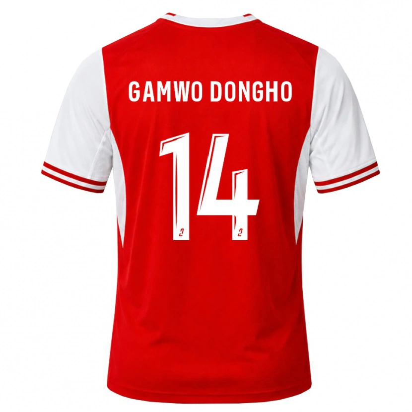 Danxen Heren Samuel Gamwo Dongho #14 Rood Wit Thuisshirt Thuistenue 2026/27 T-Shirt