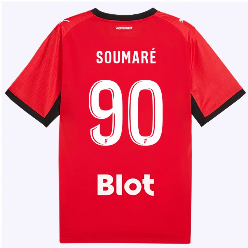 Danxen Heren Issa Soumaré #90 Rood Zwart Wit Thuisshirt Thuistenue 2026/27 T-Shirt