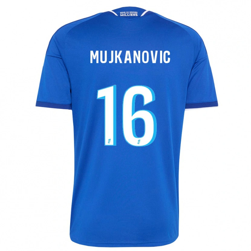 Danxen Heren Edin Mujkanovic #16 Koninklijk Blauw Wit Thuisshirt Thuistenue 2026/27 T-Shirt