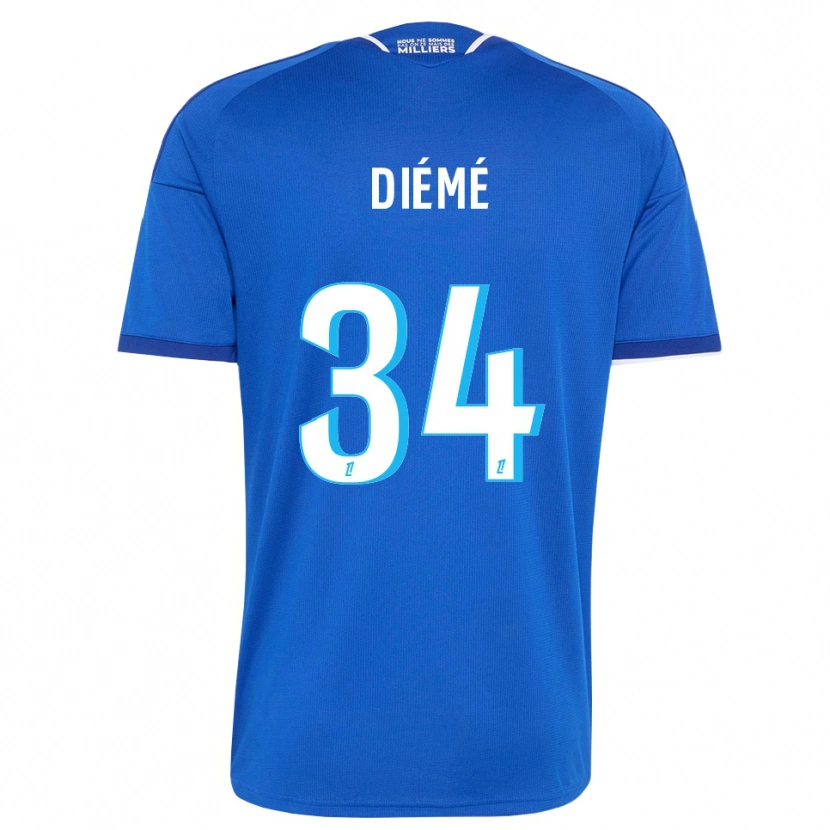 Danxen Heren Yaya Diémé #34 Koninklijk Blauw Wit Thuisshirt Thuistenue 2026/27 T-Shirt